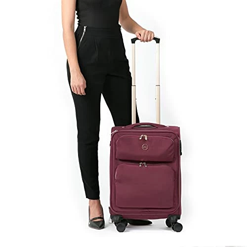 Cloe Carry-On 20 Inch Luggage With 360º-spinner Wheels In Burgundy Red Color 4 Cloe Carry-On 20 Inch Luggage With 360º-spinner Wheels In Burgundy Red Color - Image 2