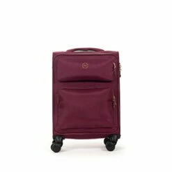 Cloe Carry-On 20 Inch Luggage With 360º-spinner Wheels In Burgundy Red Color