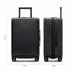 LEVEL8 Carry-On Luggage, Road Runner Pro 20” Lightweight PC Hardside Suitcase With USB Charging Port, Spinner Trolley For Luggage With Front Laptop Pocket, TSA Lock - Dark Grey, 20-Inch 15 LEVEL8 Carry-On Luggage, Road Runner Pro 20” Lightweight PC Hardside Suitcase With USB Charging Port, Spinner Trolley For Luggage With Front Laptop Pocket, TSA Lock - Dark Grey, 20-Inch -LUGGAGE FACTORY Sales 31MQBp0aGnS