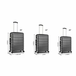 3 Piece Set Luggage Sets Women Men Teens Travel Suitcase With Lightweight TSA Lock Spinner, Home Outdoor Carry On Luggage With 4 Double Silent Wheels Adjustable Handle 20in 24in 28in, Gray 19 3 Piece Set Luggage Sets Women Men Teens Travel Suitcase With Lightweight TSA Lock Spinner, Home Outdoor Carry On Luggage With 4 Double Silent Wheels Adjustable Handle 20in 24in 28in, Gray -LUGGAGE FACTORY Sales 31Wq5 TfHAS