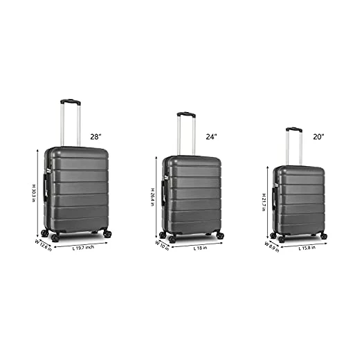 3 Piece Set Luggage Sets Women Men Teens Travel Suitcase With Lightweight TSA Lock Spinner, Home Outdoor Carry On Luggage With 4 Double Silent Wheels Adjustable Handle 20in 24in 28in, Gray 11 3 Piece Set Luggage Sets Women Men Teens Travel Suitcase With Lightweight TSA Lock Spinner, Home Outdoor Carry On Luggage With 4 Double Silent Wheels Adjustable Handle 20in 24in 28in, Gray - Image 9