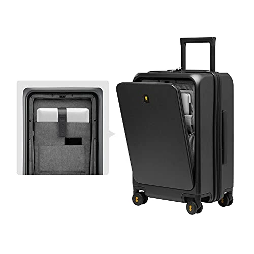 LEVEL8 Carry-On Luggage, Road Runner Pro 20” Lightweight PC Hardside Suitcase With USB Charging Port, Spinner Trolley For Luggage With Front Laptop Pocket, TSA Lock - Dark Grey, 20-Inch 9 LEVEL8 Carry-On Luggage, Road Runner Pro 20” Lightweight PC Hardside Suitcase With USB Charging Port, Spinner Trolley For Luggage With Front Laptop Pocket, TSA Lock - Dark Grey, 20-Inch - Image 7