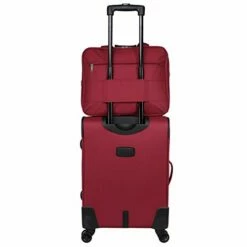 World Traveler Embarque Lightweight 2-PC Carry-On Luggage Set, Burgundy, One_Size -LUGGAGE FACTORY Sales 31cialI9pzL