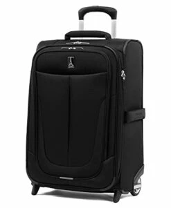 Travelpro Skypro Lightweight Airline Size Carry On Luggage Trolley Suitcase (Midnight Black, 22" Expandable Rollaboard)