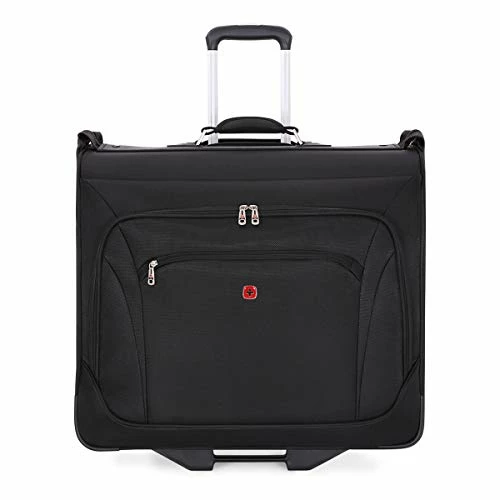 (USED) SWISSGEAR Full-Sized Effortless Folding Wheeled Garment Bag | Rolling Travel Luggage | Men's And Women's - Black 9 (USED) SWISSGEAR Full-Sized Effortless Folding Wheeled Garment Bag | Rolling Travel Luggage | Men's And Women's - Black - Image 8