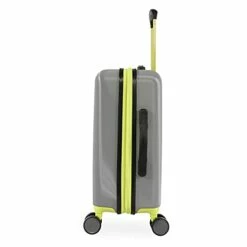 Hurley Suki Hardside Spinner Carry On Luggage 21", Light Grey/Neon -LUGGAGE FACTORY Sales 31xh VT3a4S