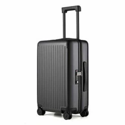 NINETYGO Carry On Luggage With Spinner Wheels, 22x14x9 Luggage, 100% PC Lightweight Hardside Suitcase With TSA Lock (20-inch Black)