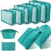 DIMJ Packing Cubes For Travel, 9 Pcs Travel Cubes Set Foldable Suitcase Organizer Lightweight Luggage Storage Bag 5 Colors Options (Blue) -LUGGAGE FACTORY Sales 413HGyhcr8S
