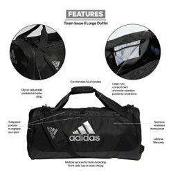 Adidas Unisex Team Issue II Large Duffel Bag, Black, ONE SIZE -LUGGAGE FACTORY Sales 416aD8teAWL