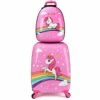Emissary Kids Luggage With Wheels For Girls - 18” Unicorn Kids Suitcase With 14” Backpack - Kids Suitcases For Girls - Hard-Sided Rolling Kids Suitcase - Kids Carry On Luggage With Wheels -LUGGAGE FACTORY Sales 416zEJ3imBL
