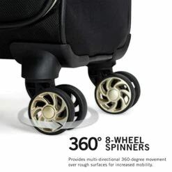 Kenneth Cole Reaction Women's Chelsea Luggage Chevron Softside 8-Wheel Spinner Expandable Suitcase Collection, Black, 20-Inch Carry On -LUGGAGE FACTORY Sales 418A2RsgzeL c156f123 5a6d 4cf6 b586 a891f085f202