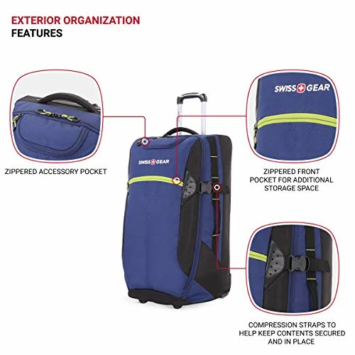 SwissGear Extra Large Lightweight Rolling Duffel, Blue/Green 9 SwissGear Extra Large Lightweight Rolling Duffel, Blue/Green - Image 7