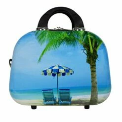 World Traveler Palm Tree Hardside 2-Piece Carry-On Spinner Luggage Set, One_Size -LUGGAGE FACTORY Sales 418aHyeJOFL