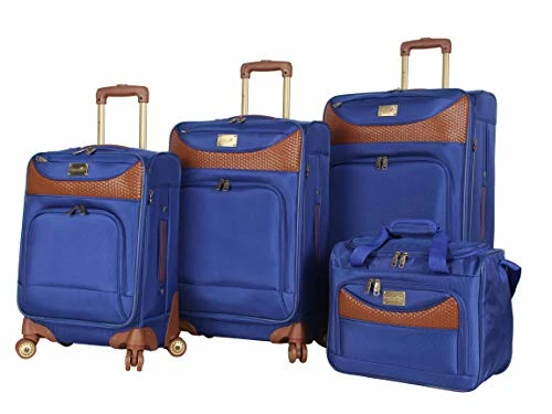 Caribbean Joe Castaway Designer Luggage - 4 Piece Softside Expandable Lightweight Spinner Suitcases- Travel Set Includes Tote Bag, 20-Inch Carry On, 24 Inch And 28-Inch Suitcases (Royal Blue) 3 Caribbean Joe Castaway Designer Luggage - 4 Piece Softside Expandable Lightweight Spinner Suitcases- Travel Set Includes Tote Bag, 20-Inch Carry On, 24 Inch And 28-Inch Suitcases (Royal Blue)