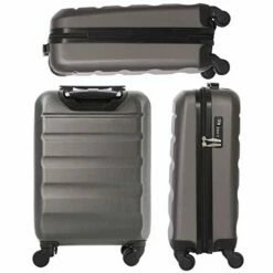 Large Capacity Maximum Allowance 22x14x9 Built-in TSA Airline Approved Delta United Southwest Carry On Luggage Trolley Rolling Suitcase Body Size 19.3x14x9in | Small Hard Shell Underseat Bag 16x10x8in -LUGGAGE FACTORY Sales 418zzI13x7L
