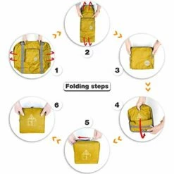 Wandf Foldable Travel Duffel Bag Luggage Sports Gym Water Resistant Nylon (Yellow) -LUGGAGE FACTORY Sales 419OBCjGGkL