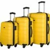 Expandable 3 Piece Luggage Sets Hardside Durable Suitcase With Spinner Wheels TSA Lock, 3 Pcs Carry On Case Travel Home Outdoor School Lightweight Trolley Case ( 20" 24" 28" Yellow) -LUGGAGE FACTORY Sales 41Cma9yED5S