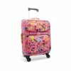 Bixbee Kids Luggage, Kids Luggage With Wheels For Girls & Boys With Telescoping Pullout Handle, Strap And Pockets- Lightweight Kids Suitcase & Carry On Bag For Airport, Travel, Overnight In Pink