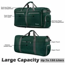 Gonex 150L Travel Duffel Bag Foldable Extra Large Duffle Bag XL Heavy Duty For Men Women For Luggage Shopping Blackish Green 16 Gonex 150L Travel Duffel Bag Foldable Extra Large Duffle Bag XL Heavy Duty For Men Women For Luggage Shopping Blackish Green -LUGGAGE FACTORY Sales 41Dr7AevzxL