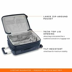 Briggs & Riley Sympatico Hardside International Spinner Luggage, Matte Navy, 21-Inch Carry-On -LUGGAGE FACTORY Sales 41EIgptlpRL