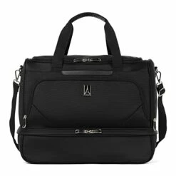 Travelpro Maxlite 5 Softside Carry-on Weekender With Drop-Bottom Compartment, Lightweight Overnight Travel Duffel Bag, Men And Women, Black, 19-Inch