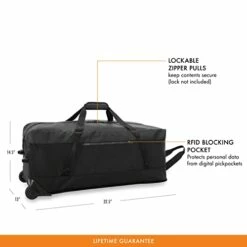 Briggs & Riley Extra Large Softside 2-Wheel Rolling Duffel, Black, 32" -LUGGAGE FACTORY Sales 41FADWVnXeL