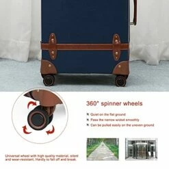 NZBZ Vintage Luggage Sets With Spinner Wheels Carry On Suitcase Tsa Lock Luggage 3 Pieces (Navy Blue, 14inch & 20inch & 28inch) 13 NZBZ Vintage Luggage Sets With Spinner Wheels Carry On Suitcase Tsa Lock Luggage 3 Pieces (Navy Blue, 14inch & 20inch & 28inch) -LUGGAGE FACTORY Sales 41GT E3kWgS