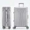 New Aluminum Frame Rolling Luggage Women Travel Bag Trolley Suitcase Carry On Luggage,Silver,24 -LUGGAGE FACTORY Sales 41GsmCC1jQL