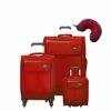Skyway Mirage 2.0 | 4-Piece Set | 16" Underseater, 20" And 28" Expandable Spinners, Travel Pillow (True Red) -LUGGAGE FACTORY Sales 41HUVcUFTfL