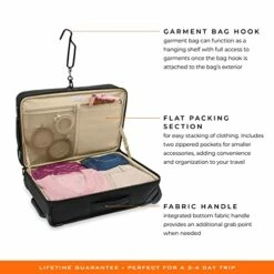 Briggs & Riley Baseline Garment Bags, Black, Carry-On Upright -LUGGAGE FACTORY Sales 41IG2vwC3LL