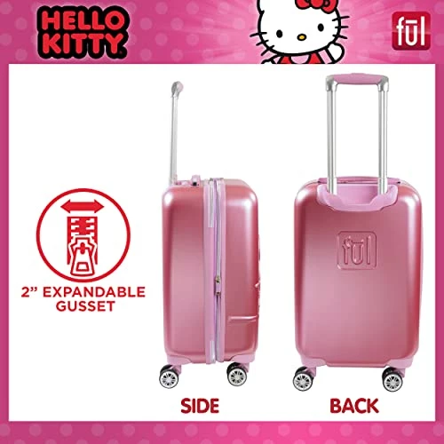 Ful Hello Kitty 21 Inch Rolling Luggage, Hardshell Carry On Suitcase With Wheels, Pink (HKFL0002AZ-650) 8 Ful Hello Kitty 21 Inch Rolling Luggage, Hardshell Carry On Suitcase With Wheels, Pink (HKFL0002AZ-650) - Image 6