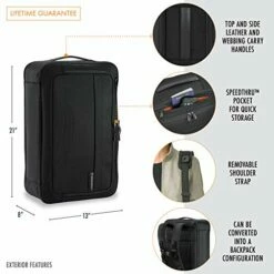 Briggs & Riley Baseline-Convertible Duffel Backpack, Black, One Size -LUGGAGE FACTORY Sales 41J6p3S9KlL