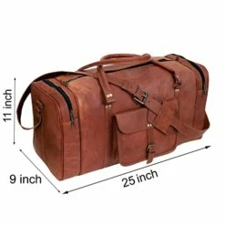 24 Inch Genuine Leather Duffel Travel Overnight Weekend Leather Bag Sports Gym Duffel Luggage Travel Bag For Men And Women Travelling Cabin Duffle Yoga Gym Bag (24 Inch Brown) 13 24 Inch Genuine Leather Duffel Travel Overnight Weekend Leather Bag Sports Gym Duffel Luggage Travel Bag For Men And Women Travelling Cabin Duffle Yoga Gym Bag (24 Inch Brown) -LUGGAGE FACTORY Sales 41Js BGH2CL