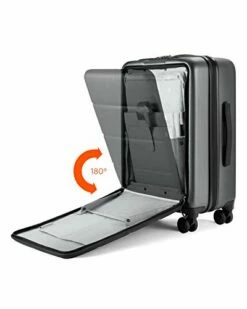 NINETYGO Carry On Luggage 22x14x9 With Spinner Wheels, Hardside Carry On Suitcase With Front Pocket Lock Cover, Super Convenient & Lightweight For Business Travel (20") -LUGGAGE FACTORY Sales 41K28mB1iAL