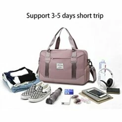 FOAN & MABLE Womens Travel Bags, Weekender Carry On For Women, Sports Gym Bag, Workout Duffel Bag, Overnight Shoulder Bag Fit 15.6 Inch Laptop Pink Large -LUGGAGE FACTORY Sales 41L3LOtNVnL