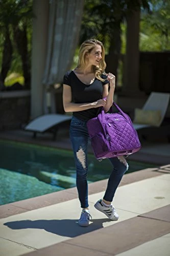 Rockland Melrose Upright Wheeled Underseater Carry-On Luggage, Purple, 16-Inch 4 Rockland Melrose Upright Wheeled Underseater Carry-On Luggage, Purple, 16-Inch - Image 2