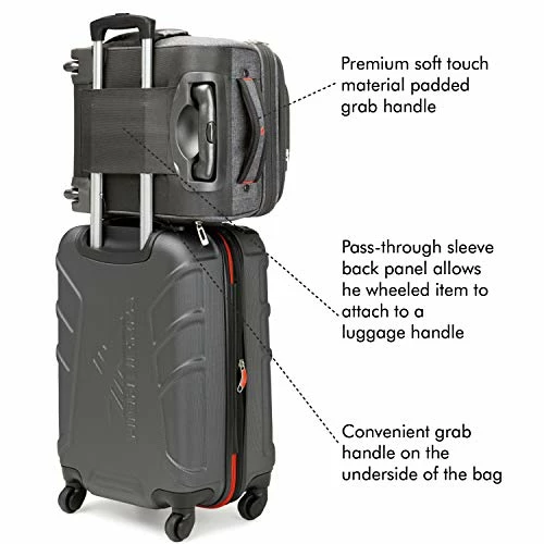 High Sierra Endeavor Wheeled Underseat Carry-On, Mercury Heather, One Size 5 High Sierra Endeavor Wheeled Underseat Carry-On, Mercury Heather, One Size - Image 3