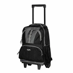 Olympia Luggage 18" Rolling Backpack, Black, One Size