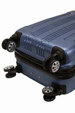 Rockland London Hardside Spinner Wheel Luggage, Blue, Carry-On 20-Inch -LUGGAGE FACTORY Sales 41PCZF xSTL
