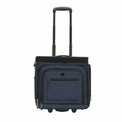 Travelers Club Luggage 16" Top Expandable Rolling Underseater W/USB Port, Blue Suitcase, Carry-On, Navy 33 Travelers Club Luggage 16" Top Expandable Rolling Underseater W/USB Port, Blue Suitcase, Carry-On, Navy -LUGGAGE FACTORY Sales 41PYbLfAt L