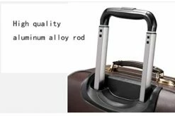 Retro Travel Suitcase Rolling Spinner Luggage Women Trolley Case 24inch Wheels Man 20inch Box PVC Vintage Cabin Travel Bag Trunk (Color : 24inch) -LUGGAGE FACTORY Sales 41QRzOPOn2L