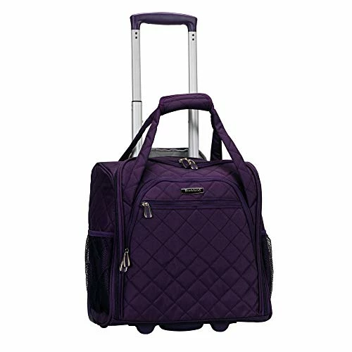 Rockland Melrose Upright Wheeled Underseater Carry-On Luggage, Purple, 16-Inch 3 Rockland Melrose Upright Wheeled Underseater Carry-On Luggage, Purple, 16-Inch