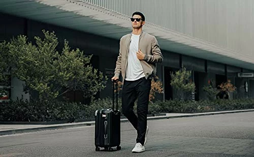 LEVEL8 Carry-On Luggage, Hardside Suitcase, 20” Lightweight ABS+PC Hardshell Spinner Trolley For Luggage With Built-In TSA Lock, 8 Spinner Wheels, Black, 20-Inch Carry-On 4 LEVEL8 Carry-On Luggage, Hardside Suitcase, 20” Lightweight ABS+PC Hardshell Spinner Trolley For Luggage With Built-In TSA Lock, 8 Spinner Wheels, Black, 20-Inch Carry-On - Image 2