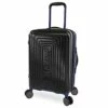 Hurley Suki Hardside Spinner Carry On Luggage 21", Light Grey/Neon