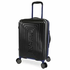Hurley Suki Hardside Spinner Carry On Luggage 21", Light Grey/Neon