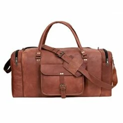 24 Inch Genuine Leather Duffel Travel Overnight Weekend Leather Bag Sports Gym Duffel Luggage Travel Bag For Men And Women Travelling Cabin Duffle Yoga Gym Bag (24 Inch Brown) 15 24 Inch Genuine Leather Duffel Travel Overnight Weekend Leather Bag Sports Gym Duffel Luggage Travel Bag For Men And Women Travelling Cabin Duffle Yoga Gym Bag (24 Inch Brown) -LUGGAGE FACTORY Sales 41VYjWiXxbL