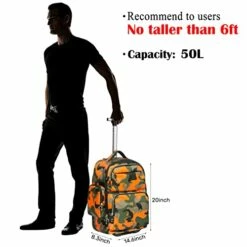 20 Inches Big Storage Multifunction Travel Wheeled Rolling Backpack Luggage Books Laptop Bag By HollyHOME -LUGGAGE FACTORY Sales 41W9D8cQYdL