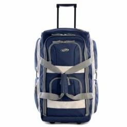 Olympia Luggage 29" 8 Pocket Rolling Duffel Bag, Navy, One Size -LUGGAGE FACTORY Sales 41WcKI 2BsdDL