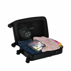 Cloe Carry-On 20 Inch Hybrid Luggage With 360º-spinner Wheels In Black Color -LUGGAGE FACTORY Sales 41WgOOANdBS