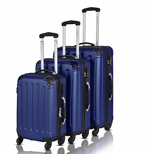 Goplus 3Pcs Luggage Set, Hardside Travel Rolling Suitcase, 20/24/28 Rolling Luggage Upright, Hardshell Spinner Luggage Set With Telescoping Handle, Coded Lock Travel Trolley Case (Dark Blue) 10 Goplus 3Pcs Luggage Set, Hardside Travel Rolling Suitcase, 20/24/28 Rolling Luggage Upright, Hardshell Spinner Luggage Set With Telescoping Handle, Coded Lock Travel Trolley Case (Dark Blue) - Image 8